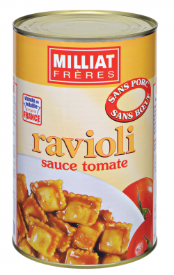 Ravioli sauce tomate sans porc sans boeuf
