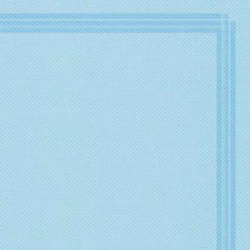 Serviette microgaufrée à liseré couleur bleu caraïbe