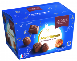 Assortiment de chocolats au lait et noir